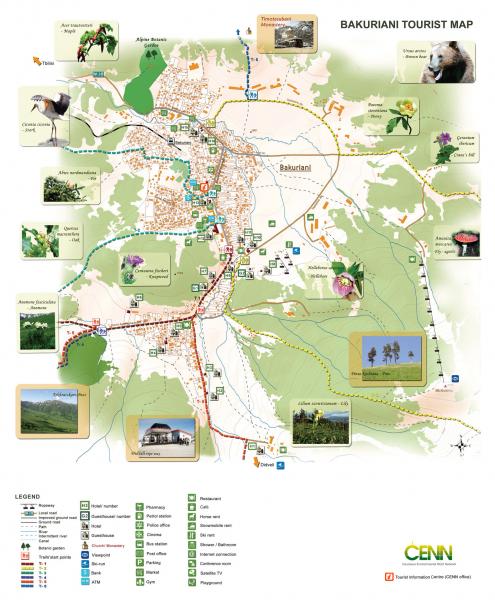 New Bakuriani tourist map